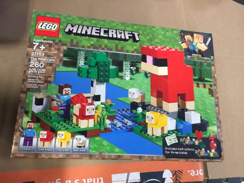 Photo 1 of LEGO Minecraft The Wool Farm 21153 Sheep and Farm Toy Building Set (260 Pieces)
