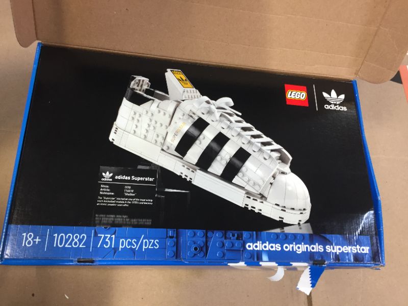 Photo 1 of LEGO Adidas Originals Superstar 10282 Building Kit; Build and Display The Iconic Sneaker; New 2021 (731 Pieces)