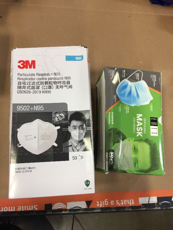 Photo 1 of 2 Pack Disposable Masks 100 Masks 