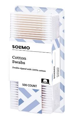 Photo 1 of Amazon Brand - Solimo Cotton Swabs, 500 Count (Pack of 4)