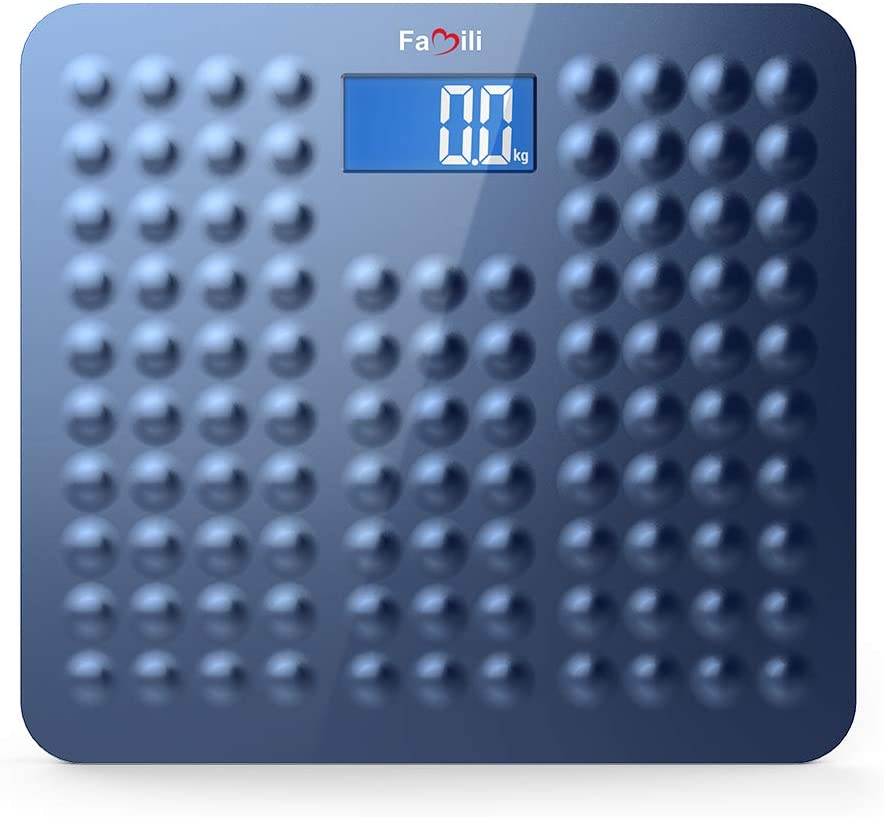 Photo 1 of Famili 271B Bathroom Scale Digital Body Weight Scale with Non Slip Design 11lb to 400lb / 5 to 180kg, Blue