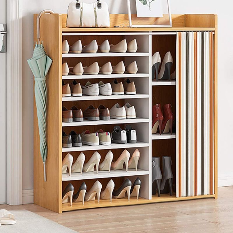 Photo 1 of Goodan Shoe Rack Organizer with Dustproof Cover Rectangle Free Standing Shoe Storage Cabinet for Entryway Wood