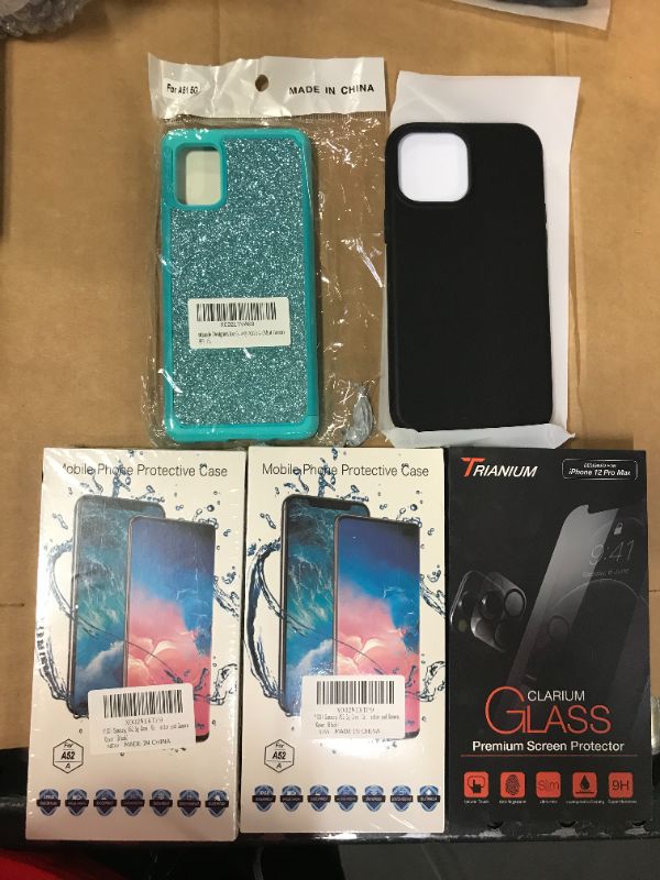 Photo 1 of 3 Screen Protectors and 2 Phone Cases Various Size and Fits