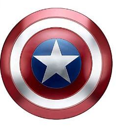 Photo 1 of Metal Captain America Shield 1:1 Cosplay Party Props Full Size Replica Red