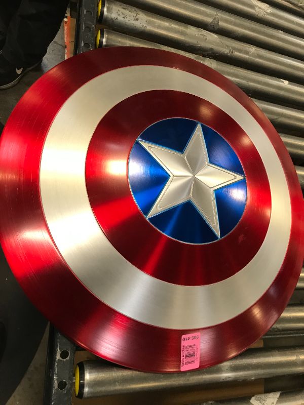 Photo 1 of Metal Captain America Shield 1:1 Cosplay Party Props Full Size Replica Red