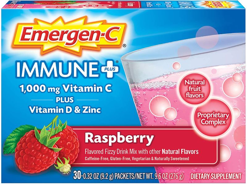 Photo 1 of 3 Pack Emergen C Raspberry Supplement Antioxidants Electrolytes Raspberry and Orange Flavor BB 11 2022 and BB 03 2023