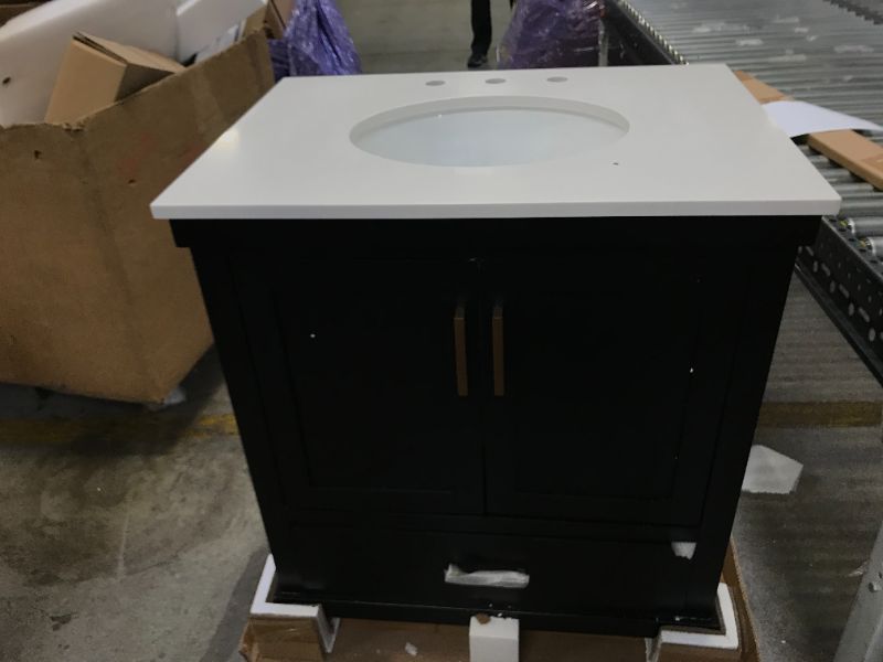 Photo 2 of Damaged Dorel Living Sunnybrooke 30 Inch Bathroom Vanity with Sink, Black