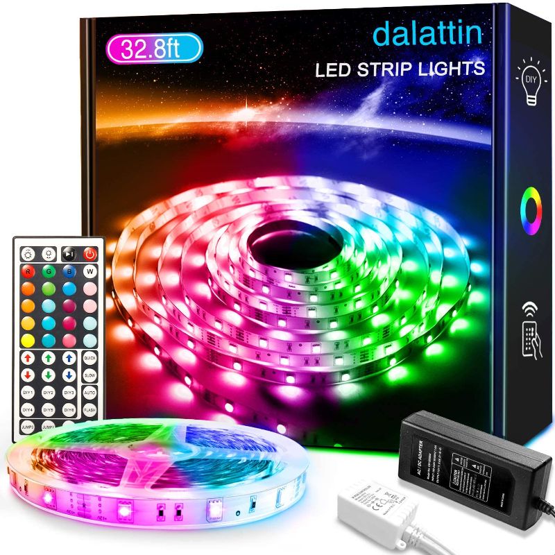 Photo 1 of 32.8ft Led Lights dalattin Led Strip Lights Color Changing Lights with 44 Keys Remote (PACK OF 2)