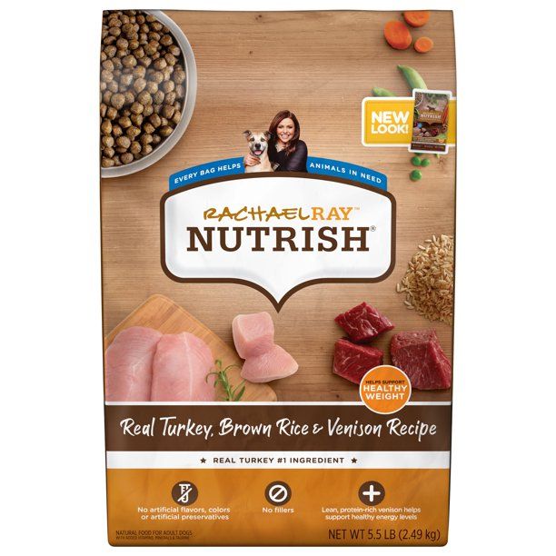 Photo 1 of **EXPIRED NOV 3 2021** Rachael Ray Nutrish Real Turkey, Brown Rice & Venison Recipe Dry Dog Food, 5.5 lb. Bag 4 PK 
