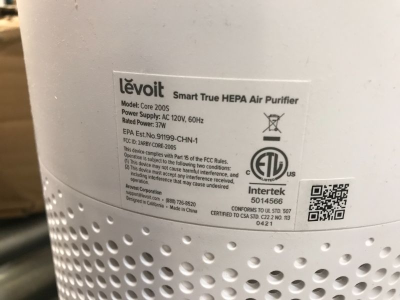 Photo 2 of Levoit Core 200S Smart True HEPA Air Purifier