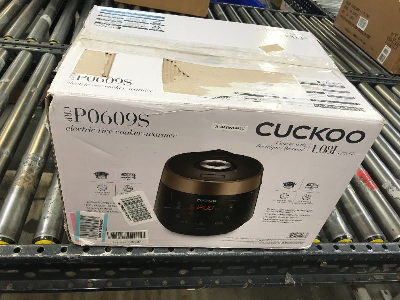 Photo 2 of Cuckoo CRP-P0609S 6 Cup Electric Pressure Rice Cooker, 120V, Black