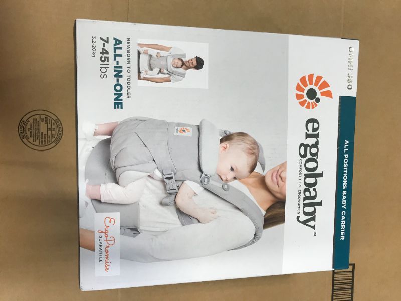 Photo 2 of Ergobaby Omni 360 All-Position Baby Carrier for Newborn to Toddler with Lumbar Support (7-45 Pounds), Pearl Grey