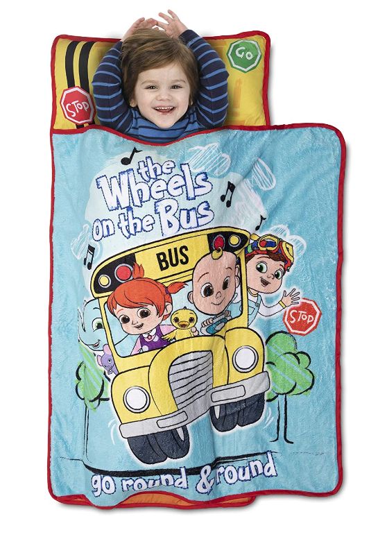 Photo 1 of CoComelon Kids Nap Mat Set – Includes Pillow and Fleece Blanket – Great for Girls Napping During Daycare, Preschool, or Kindergarten - Fits Toddlers and Young Children