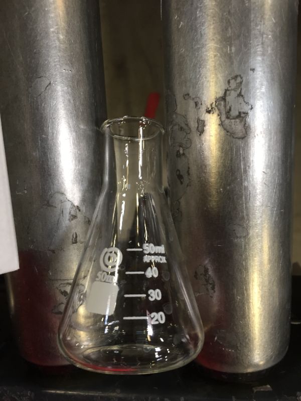 Photo 3 of Glass Erlenmeyer Flask Set - Graduated Borosilicate Glassware - Volumetric Narrow Neck Scientific Chemistry Labware and Equipment - Home and School Science Experiments (50-1000mL