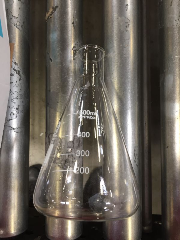 Photo 4 of Glass Erlenmeyer Flask Set - Graduated Borosilicate Glassware - Volumetric Narrow Neck Scientific Chemistry Labware and Equipment - Home and School Science Experiments (50-1000mL