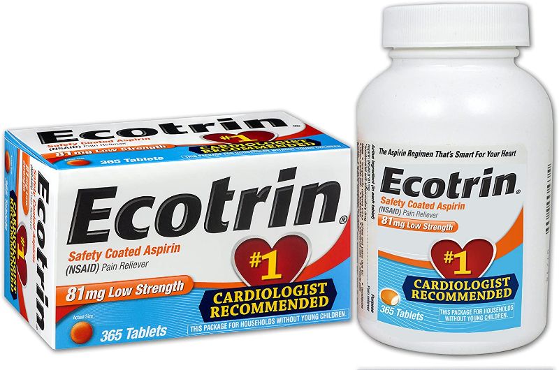 Photo 1 of Ecotrin Low Strength Aspirin , #1 Cardiologist Recommended, 81mg Low Strength, 365 Safety Coated Tablets
10/22