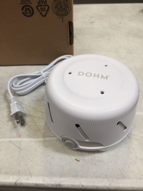 Photo 2 of Yogasleep Dohm UNO White Noise Machine Real Fan Inside for Non-Looping White Noise Sound Machine for Travel, Office Privacy, Sleep Therapy For Adults & Baby 101 Night Trial
