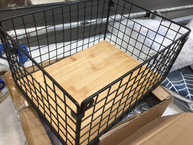 Photo 1 of 2 PACK SMALL CRATES WITH BAMBOO BOTTOMS 