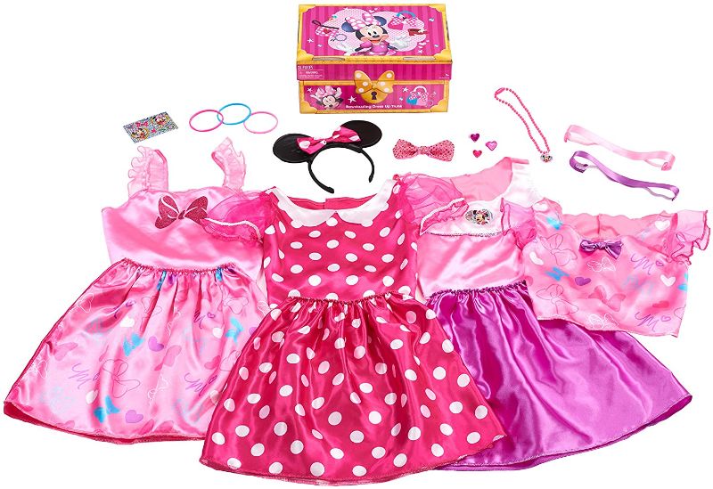 Photo 1 of Disney Junior Minnie Mouse Bowdazzling Dress Up Trunk Set, 21 Pieces, Size 4-6x, Amazon Exclusive, by Just Play
