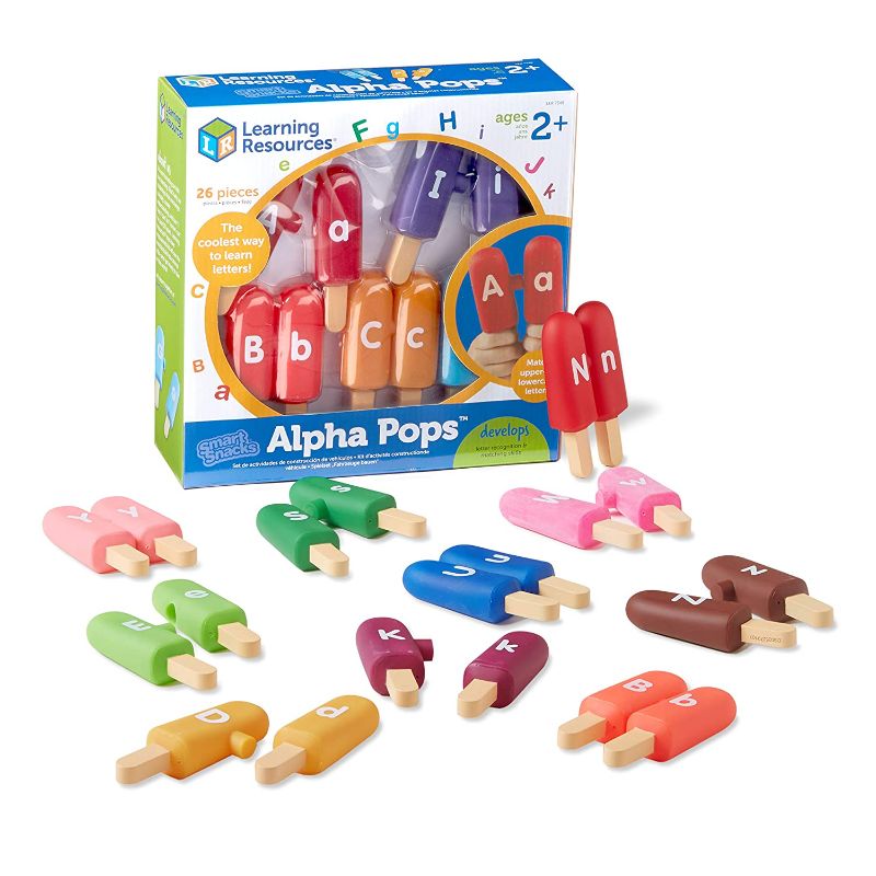 Photo 1 of Learning Resources Smart Snacks Alpha Pops, Alphabet Learning & Fine Motor Skills Toy, Develops Letter Recognition, ABC for Kids, 26 Double Sided Pieces, Ages 2+
