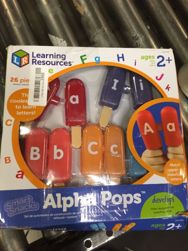 Photo 2 of Learning Resources Smart Snacks Alpha Pops, Alphabet Learning & Fine Motor Skills Toy, Develops Letter Recognition, ABC for Kids, 26 Double Sided Pieces, Ages 2+
