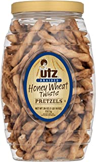 Photo 1 of Utz Honey Wheat Braided Pretzel Twists – 26 oz Barrel – Sweet Honey Taste, Thick, Crunchy Pretzel Twists, Perfect for Dipping and Snacks, Zero Cholesterol Snack Food Package May Vary
1.62 Pound (Pack of 1)