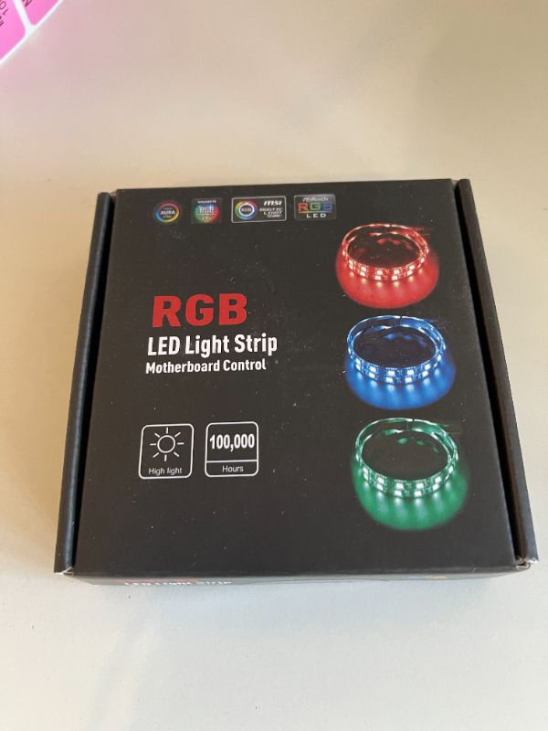 Photo 2 of Addressable PC LED Strip, Speclux Rainbow Magnetic RGB Strip PC Case Lighting, 