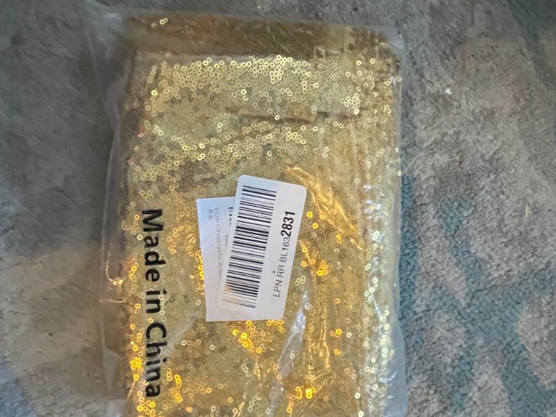 Photo 2 of HELAKU Gold Sequin Table Runners - 2 Packs 12x80Inch Glitter Gold Table Runner Rectangle for Birthday Wedding Baby Shower Party