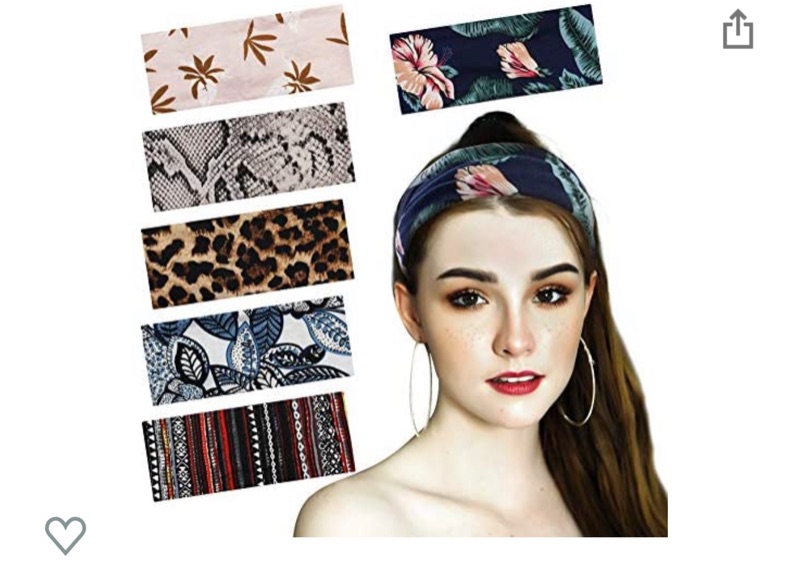 Photo 1 of 6 Pack Boho Headbands For Women, Ponyo Hair Band Bandana Head Bands No Slip Fashion For Women,Yoga Sports Workout Exercise Floal Style Headband1004909024