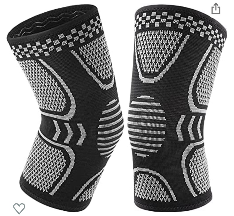 Photo 1 of 1 Pair Knee Brace for Knee Pain Women Men Copper Knee Braces Compression Sleeves Support for Working Out Running Sport Arthritis