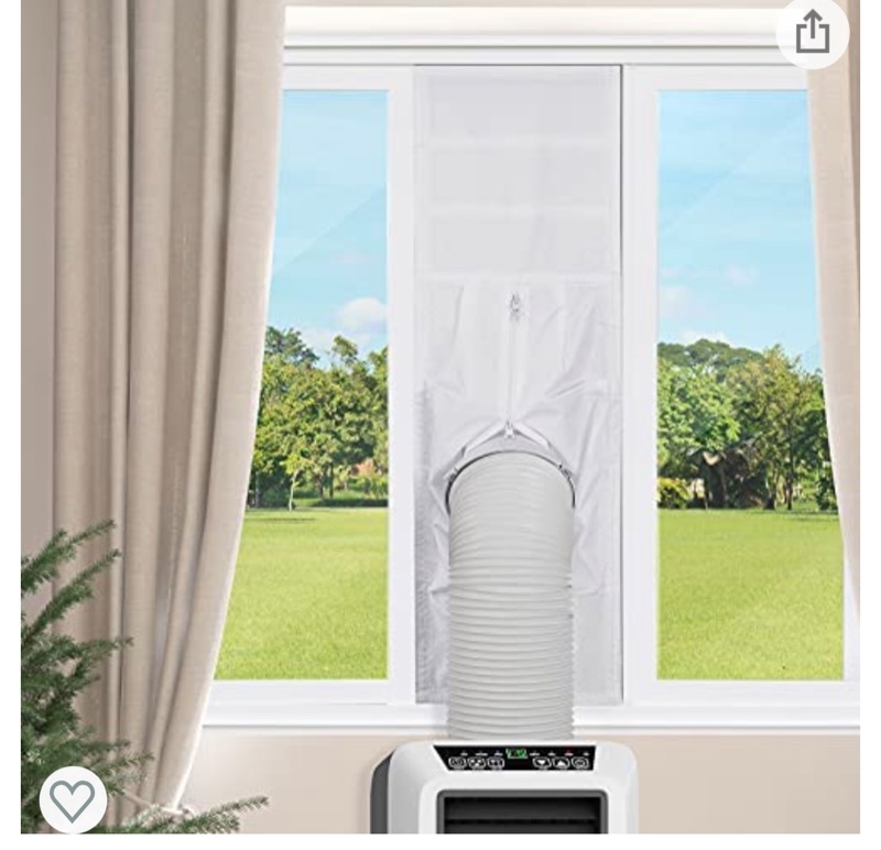 Photo 1 of Brosyda Portable AC Window Kit, Air Conditioner Window Vent Kit, 25x56~92cm(L) Adjustable,Waterproof No Drilling, Easy to Install Window Seal for Portable AC Unit