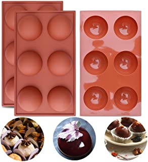 Photo 1 of 2 Large Semi Sphere Silicone Mold, 6-Cavity Half Ball Shape Silicone Baking Molds for Chocolate