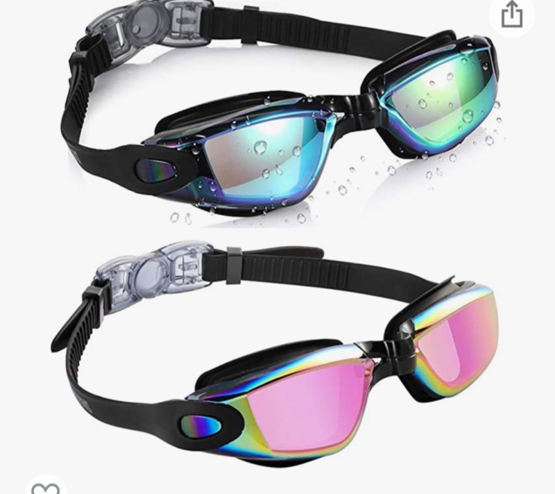 Photo 1 of Aegend Swim Goggles, 2 Pack Swimming Goggles No Leaking Adult Men Women