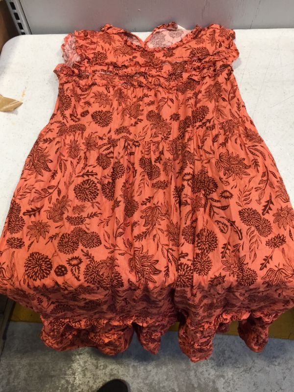 Photo 1 of ORANGE FLOWER DRESS WOMENS MEDIUM 