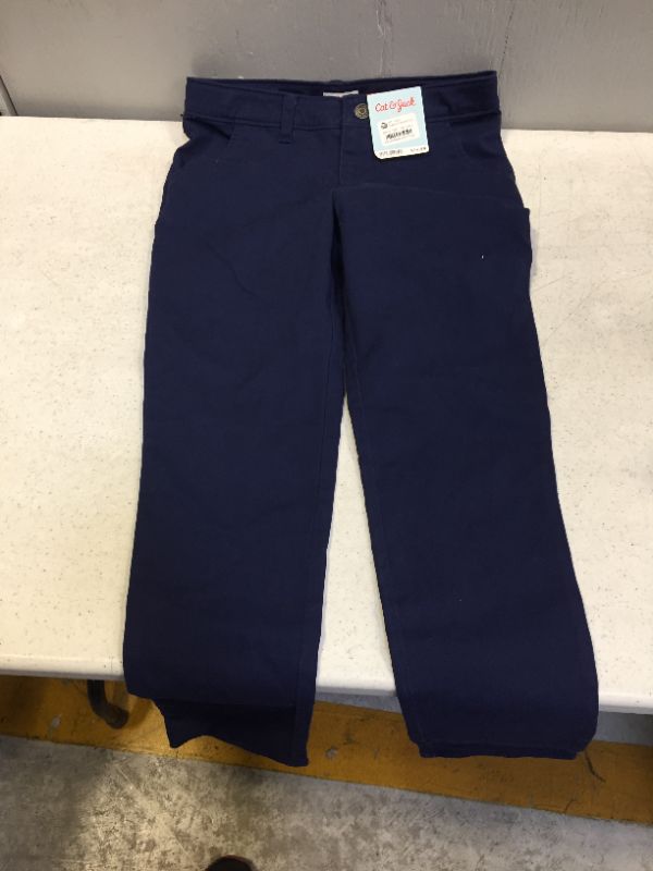 Photo 1 of Girls' Twill Pants - Cat & Jack Nightfall Blue 10