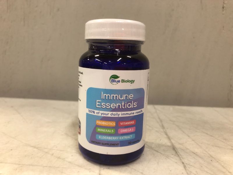 Photo 1 of BlueBiology Immune Essentials, Probiotics, Elderberry Extract   BEST BY 06/2023  FABRIC SEALED