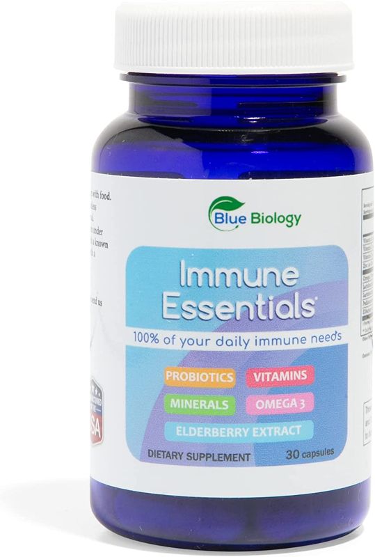 Photo 1 of BlueBiology Immune Essentials, Probiotics, Elderberry Extract   BEST BY 06/2023  FABRIC SEALED