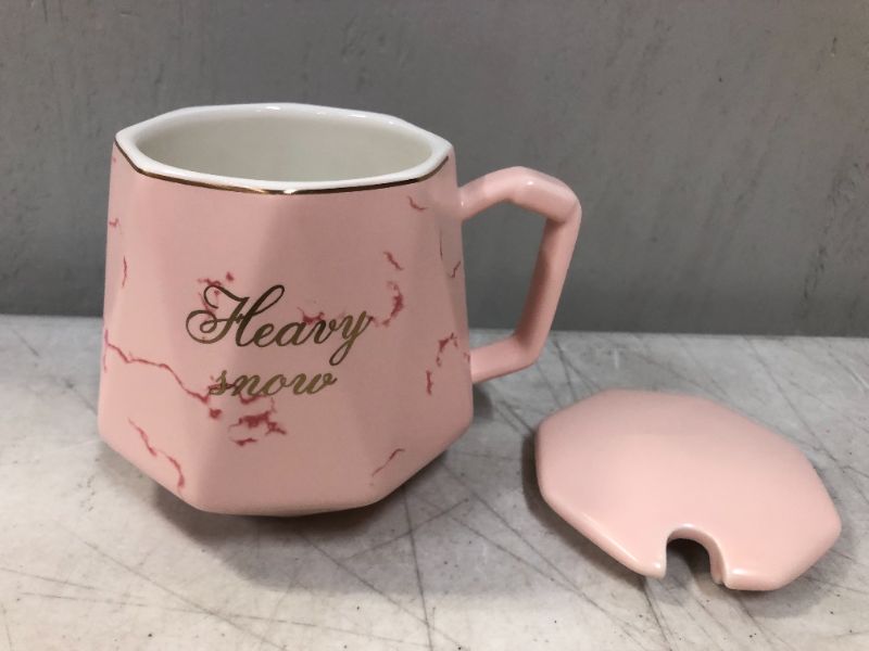 Photo 1 of Coffee mug with lid 15oz (pink)