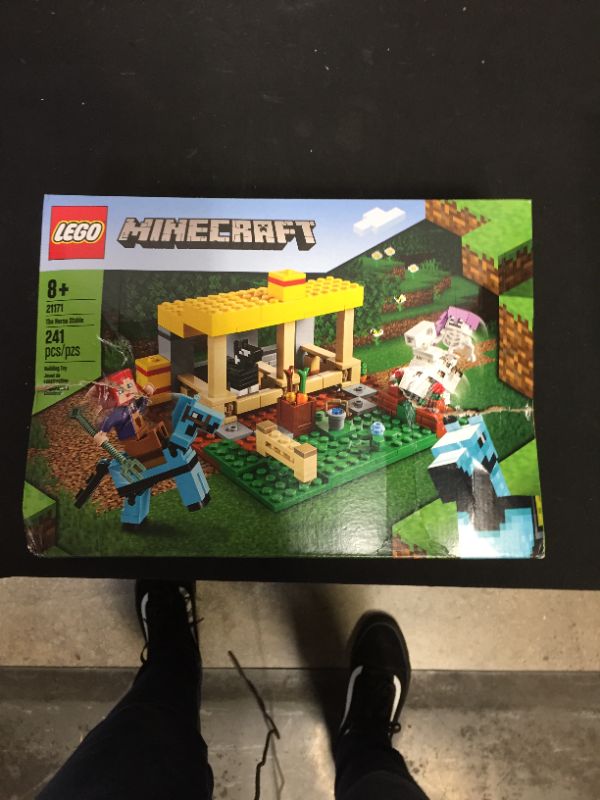 Photo 2 of LEGO Minecraft The Horse Stable 21171 Building Kit; Fun Minecraft Farm Toy for Kids, Featuring a Skeleton Horseman; New 2021 (241 Pieces)
