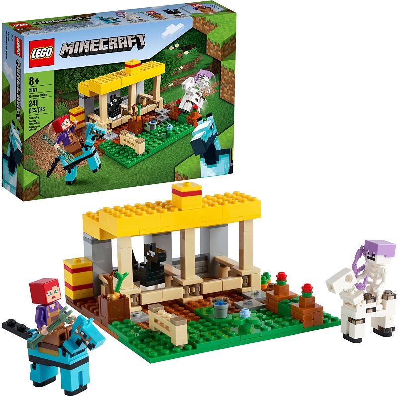 Photo 1 of LEGO Minecraft The Horse Stable 21171 Building Kit; Fun Minecraft Farm Toy for Kids, Featuring a Skeleton Horseman; New 2021 (241 Pieces)
