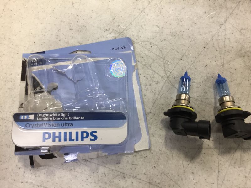 Photo 2 of Philips 9006 CrystalVision Ultra Upgrade Bright White Headlight Bulb, 2 Pack
