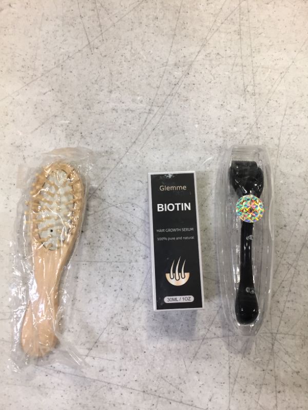 Photo 2 of Glemme Biotin Hair Growth Products Kit, Microneedle Derma Roller for Scalp Hair Regrowth Men and Women, Best Hair Loss Treatment
