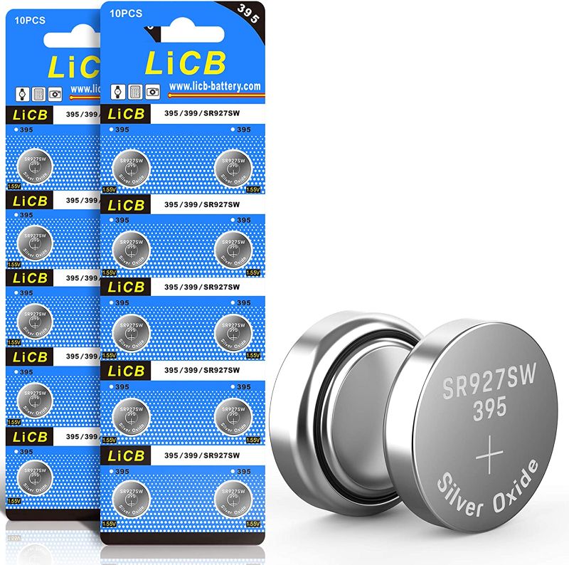 Photo 1 of LiCB 20 Pack SR927SW 395 399 AG7 Battery 1.5V Watch Batteries
