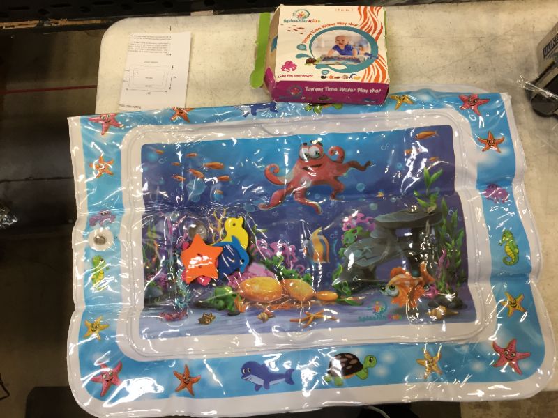 Photo 2 of Tummy Time Water Play Mat - Inflatable Play Mat for Infants 3 6 9 Months - Sensory Baby Toys for Girls and Boys
