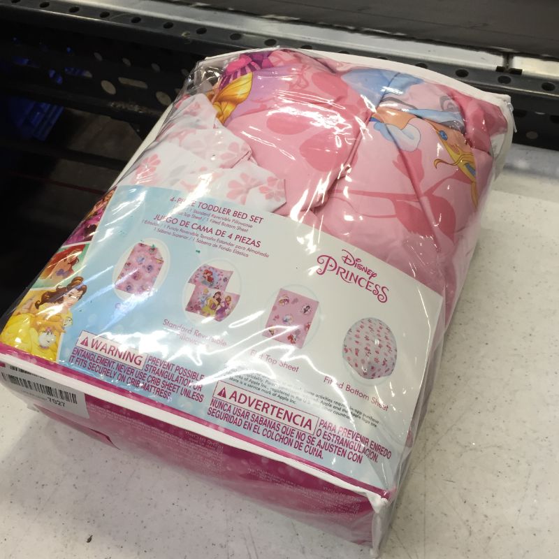 Photo 2 of Disney Pretty Princess Toddler Bed, 4 Piece Set, Pink