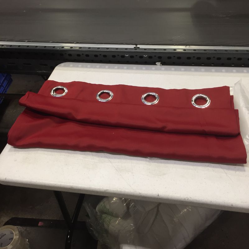 Photo 2 of 52x92 inch red single curtain panel