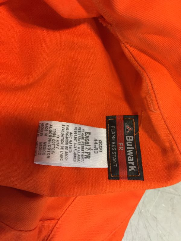 Photo 5 of Bulwark Premium Coverall - CEC2OR5 - 6 oz. 58 Orange SIZE 44-RG ++NO PACKAGE 