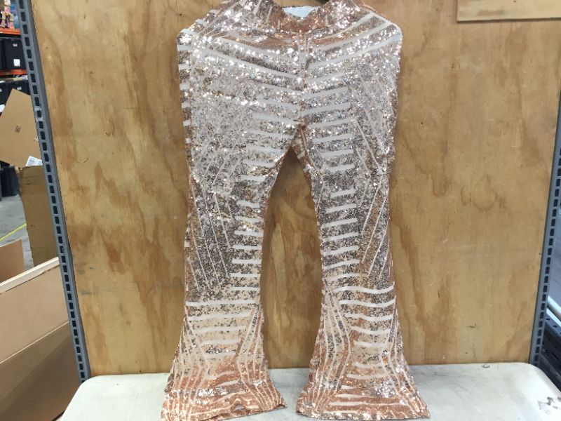 Photo 1 of  rose gold sparkly sequin  pants  size S