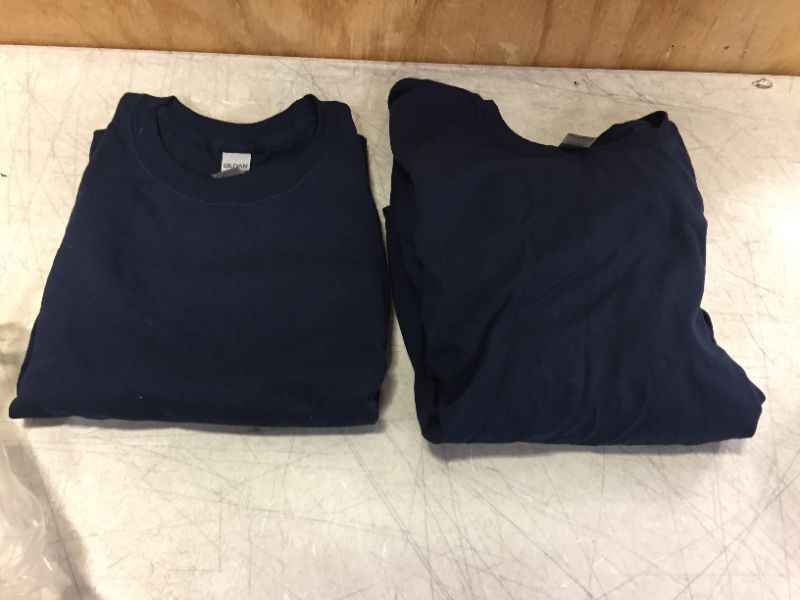 Photo 2 of 2pack men's long sleeve blue t-shirt size 3XL