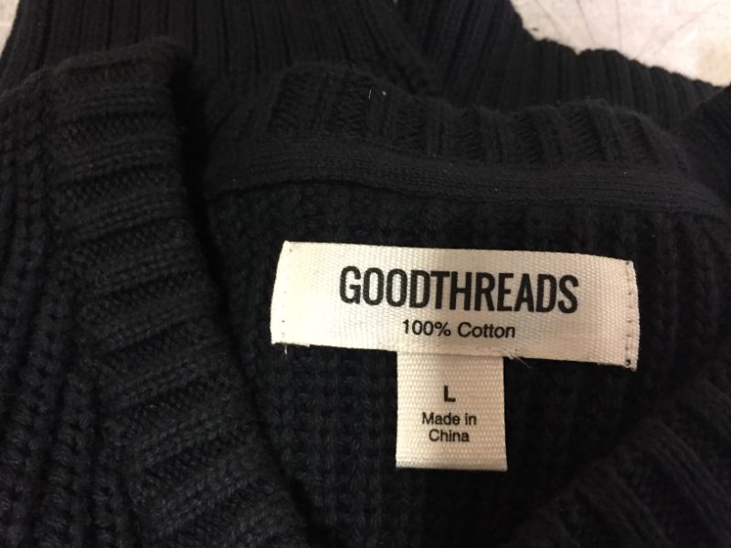 Photo 3 of goodthreads 100%cotton men's  sweater black